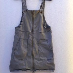 Olive Green Zip Up Dress